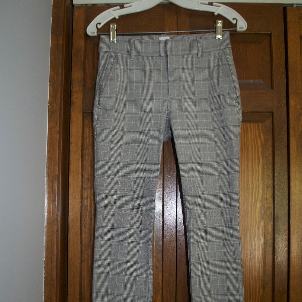 Gap Grey Plaid Skinny Ankle Pants
